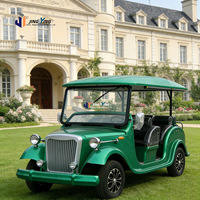 Véhicule électrique de tourisme rétro vintage 8 places, voiture de tourisme classique pour sites touristiques et location commerciale