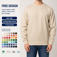 Sweat-shirt à col rond personnalisé avec broderie, en molleton surdimensionné, logo personnalisé, sweat-shirt à col rond pour homme, pull, services ODM/OEM