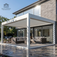Pergola Bioclimatique Motorisée 6x3m en Aluminium à Toit à Lames Orientables, Étanche et Thermolaquée, Idéale pour Villa Moderne et Patio – Vente Directe Usine