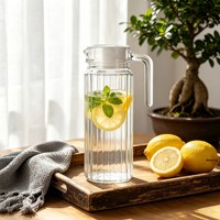 Ensemble de bouteilles à eau froide en verre Hxglass, ensemble de tasses à thé, design minimaliste, pot à jus de fruits, ensemble de carafe et 6 verres
