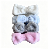 Bandeau en flanelle à nœud, doux et élastique, pour spa, avec couleur et logo personnalisables, idéal pour le lavage du visage, le maquillage, les soins de la peau et le bain – Offre Spéciale