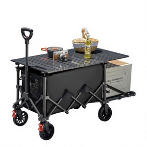 Rimorchio Pieghevole Portatile in Metallo per Campeggio Fuoristrada, Extra Large, per Campeggio all'Aperto, Stile Roulotte, con Ruote, Piccolo - Product Image 1