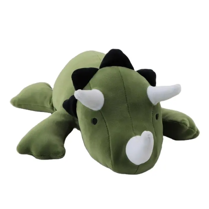 hot gifts custom animal green dinosaur soft stuffed weighted plush toy
