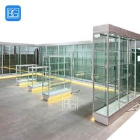Fournisseur lumière LED vitrine de vente au détail vitrine en verre étagères dispensaire kiosque fumigène présentoir de tabac
