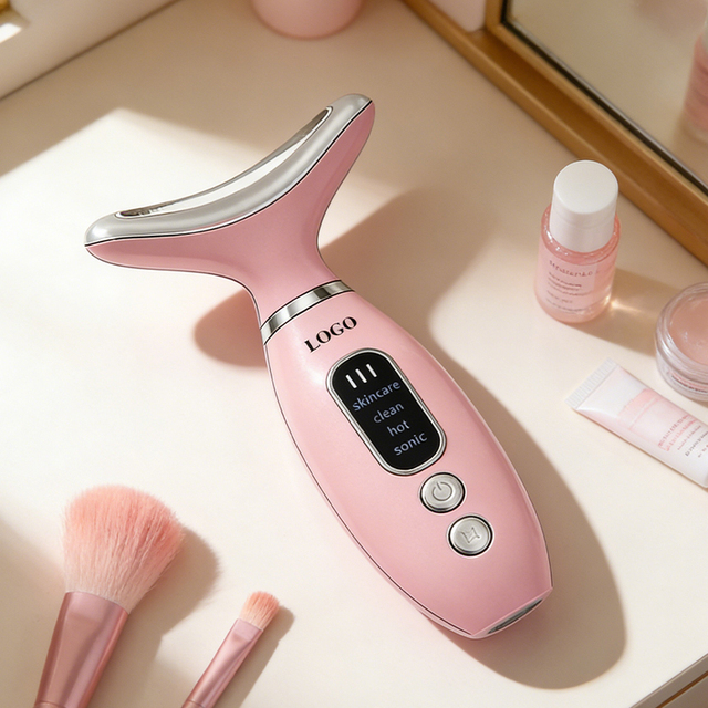 Relaxation and Skincare Red Light Therapy Face Facial Sculpting Face Roller Massager 4 Color LED Light Face Massager Tool