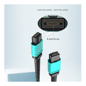 Cable de Fibra Óptica GIANTECH Multimodo 5M MPO-MPO de 12 Núcleos OM3 con Conector Hembra MTP-MTP, Pigtail Premium de Transmisión Rápida - Product Image 3