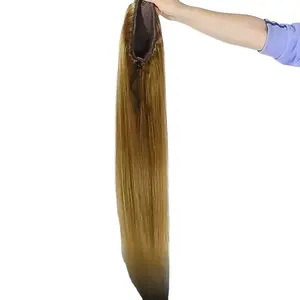 VMAE-Cola de Caballo recta de un solo estiramiento, cabello humano Remy, extensión de cola de caballo con cordón, marrón, 120g, 11A, oferta, n. ° 6