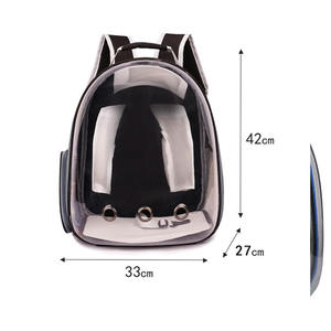 Sac à dos pour chien et chat de grande capacité personnalisé Semi-espace panoramique Transparent Portable Respirant Sac à dos pour animaux de compagnie - Product Image 3