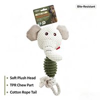 Juguete de Peluche Natural y Seguro de TPR para Perros, Resistente a Mordidas, Juguete Interactivo de Cuerda de Algodón para Masticar, para Perros Pequeños y Medianos
