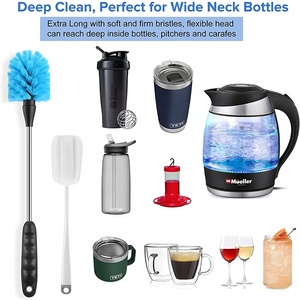 Wholesale Long Handle Stainless Steel Water <strong>Bottle</strong> Nylon Cleaner Tumbler Cup Scrubbing Cleaning <strong>Brush</strong> - Product Image 5