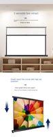 TELUXSEE Vente en gros d'usine Écran de projection portable mini 40 pouces 16:9 4K HD en PVC avec sac Écran de projection de table