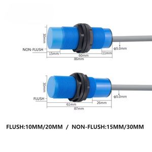 LUOSHIDA MA2T-S0802P-O3A2 Full Metal Magnetic Proximity Sensor with Screw Mounting Position Detection PNP/NPN Output - Product Image 4