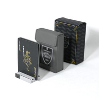 Cartes à jouer personnalisées avec étui en cuir PU, logo imprimé, 57x87mm, pour jeux d'échecs et de cartes