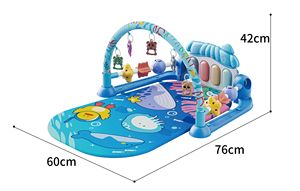 מפעל מכירה ישירה במפעל פעולות מרובות צעצועים משחקים 2 ב 1 חדר כושר מוזיקלי פדאל פסנתר התינוק לשחק מחצלת - Product Image 4