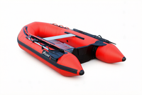 Bateau pneumatique pliable de 10 pieds avec accessoires complets, y compris pompe, sac et kit de réparation, adapté à 5 personnes.