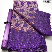 Tissu en dentelle suisse de qualité supérieure, directement de l'usine, idéal pour les robes de mariée belges et les saris indiens |   Vente flash à Dubaï