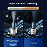 Diffuseur d'air de voiture intelligent à parfum léger longue durée, rechargeable, en verre moderne haut de gamme, à la lavande