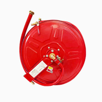 Enrouleur de tuyau d'incendie semi-rigide en acier inoxydable haute élasticité 25 mm, cadre mural stable personnalisable pour immeuble multi-étages