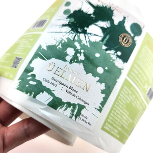 Etiqueta de Papel Texturizado Premium con Relieve Flexográfico y Offset, Resistente a Desgarros, Impermeable, Blanca Mate, para Botellas de Vino de Boda - Product Image 5