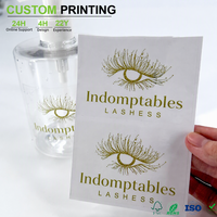 Impression d'étiquettes personnalisées transparentes en PET avec dorure à chaud, autocollants découpés transparents résistants à l'eau pour flacons de sérum et emballages de produits de soin de la peau