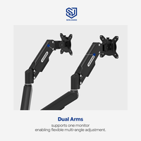 Soporte Articulado para Monitor con Resorte de Gas 13-32, para Escritorio, Soporte para Pantalla de PC, Soporte para Monitor de Computadora, Brazo Doble para Monitor