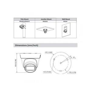 Caméra Dôme Dahua 2mpx Objectif 2.8mm Audio IP67 HAC-HDW1200TL-A Hybride 4-en-1 HDCVI Surveillance Réseau - Product Image 5