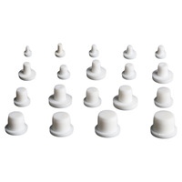 Bouchon en silicone en forme de T résistant aux hautes températures avec trou de vis solide joint anti-poussière blanc pour petit bouchon