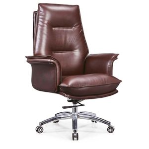 Mobilier de bureau de haute qualité de couleur personnalisée chaise roulante ergonomique chaise en cuir tournante chaise de bureau pivotante en cuir - Product Image 1