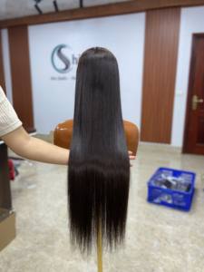 Perruque en cheveux humains vietnamiens de qualité supérieure, cheveux vierges bruts, cuticule complète, noir naturel, vente en gros pour le marché mondial - Product Image 2