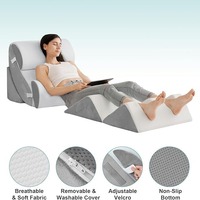 Ensemble de 6 oreillers de lit en mousse à mémoire de forme orthopédique modernes personnalisables, tissu solide 200TC, anti-acariens, reflux gastrique