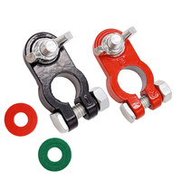EL EL-BTL065 94g Un Par de Terminales de Batería para Automóvil, Abrazadera de Poste, Terminal de Tornillo de Aluminio, Diámetro de 16-18mm, 12/24V, Conexión Rápida