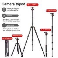 Zome I Q173 trépieds en aluminium monopode support professionnel support Dslr caméra projecteur rotule photographie trépied Stativ
