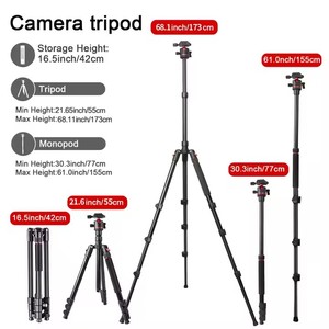 <span class=keywords><strong>Zome</strong></span> I Q173 Trípodes de aluminio Monopod Soporte de soporte profesional Dslr Cámara Proyector Cabeza de bola Fotografía Trípode Stativ - Product Image 6