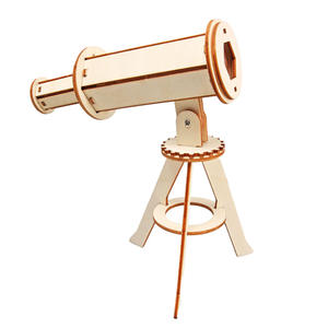 DIY Simpele Astronomische Telescoop Model Mini Houten Monoculaire Telescoop Bouwpakket Science Steam Kit voor Kinderen - Product Image 1