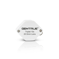 Custom Logo Diamond Loupes 10x Triplet 20.5mm Gemstone Magnifier With Premium Case
