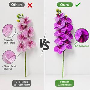 Premium Phalaenopsis Butterfly Orchid Fake Flowers Wedding Centerpieces House <strong>Decor</strong> Party <strong>Brithday</strong> <strong>Decor</strong> - Product Image 2