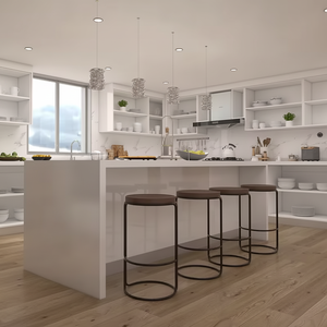 Mobili da Cucina Modulari Moderni con Design in Blockboard e Legno - Product Image 1