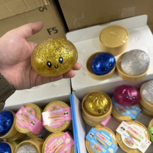 J on Stock Glitter Dumpling <b>Squishy</b> 8.5cm Soft Squeezable Kawaii Unisex EN71 Certified Squeeze Toy - Product Image 5