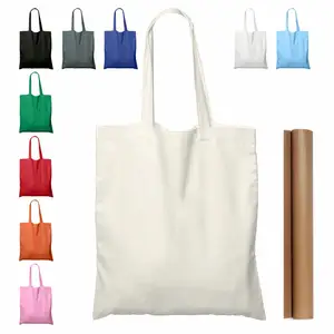 Promozionale riciclato personalizza stampato tela di cotone calico Tote Bags borsa di cotone logo personalizzato