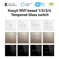 Interrupteur mural intelligent WiFi tactile en verre trempé 2026 Golden Security 1/2/3/4 G Kooyii avec télécommande Google Home Alexa