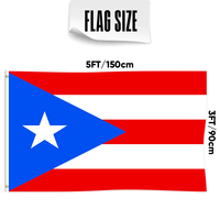 Vente en gros 3x5ft drapeaux de fanion de Porto Rico polyester 68D/100D personnalisable toutes les nations livraison rapide fournisseur fiable