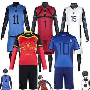 Camiseta Azul de la Prisión # Disfraz de Cosplay de Jie Shiyi para Hombre, Kit de Juego de Rol de Anime, Poliéster, Primavera 2023 - Product Image 1