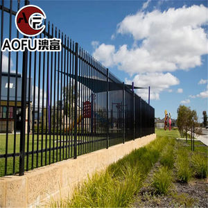 Wholesale Prices Zinc Cast Iron <strong>Garden</strong> Steel Fence Panels With Post Backyard Modern 3 m Black Powder Coated Wrought Iron Fence - Product Image 6