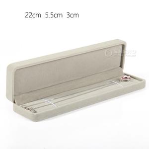 Portable Beige Velvet Jewelry Box With Round Corner For High-end Jewelry Boutique Display Luxury Jewelry - Product Image 6