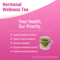 Tisane pour la fertilité féminine Chinaherbs Private Label, à base de plantes, végane, framboise, gingembre, menthe verte, ashwagandha, bien-être hormonal