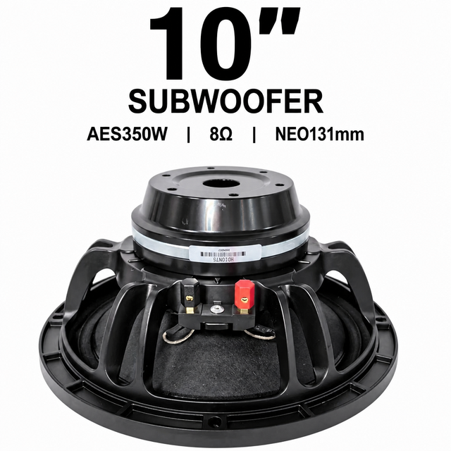 LS HD10N75 10 Inch 700W Mid-Range Loudspeaker Unit 75mm Voice Coil 8.0 Ohm Impedance 70-3KHz Frequency Response Neodymium Metal