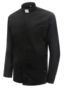 聖職者シャツ-メンズ半袖および長袖タブ聖職者シャツ