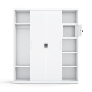 <span class=keywords><strong>ตู้</strong></span><span class=keywords><strong>เสื้อผ้า</strong></span>เหล็กพิมพ์ลายพร้อมราวแขวนผ้าและกระจก ดีไซน์ประตูบาน<span class=keywords><strong>เลื่อน</strong></span> - Product Image 3