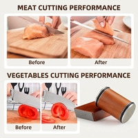 Kit d'affûtage de couteaux rotatif en diamant (alliage d'aluminium) – Gadget de cuisine écologique pour tous types de couteaux
