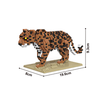 119 figurines d'animaux (girafe, lion, tigre) en micro-particules, briques nano en plastique, jeux de construction éducatifs pour enfants, jouets pour enfants